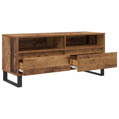 Televizní Skříň Se Zásuvkou Staré Dřevo 100 X 34,5 X 44,5 Cm