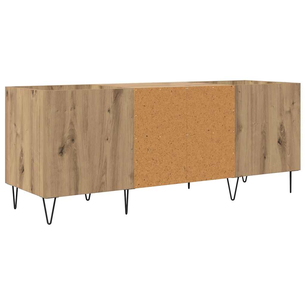 Skříň Na Gramofonové Desky Artisanový Dub 121 X 38 X 48 Cm