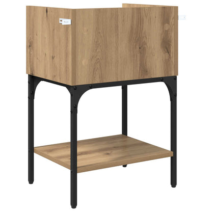 Noční Stolek Artisanový Dub 40 X 29 X 60 Cm Kompozitní Dřevo