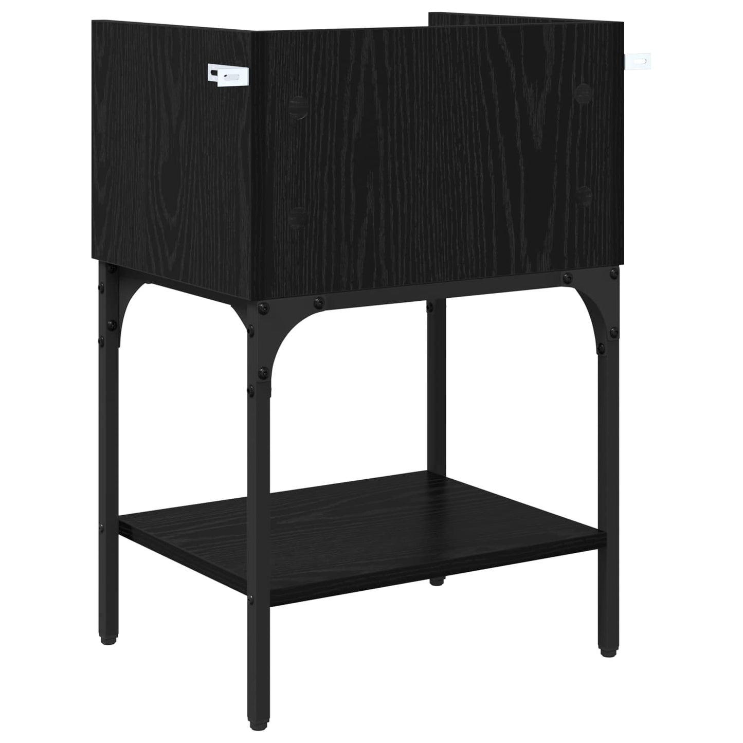 Noční Stolek 2 Ks Černý Dub 40 X 29 X 60 Cm Kompozitní Dřevo