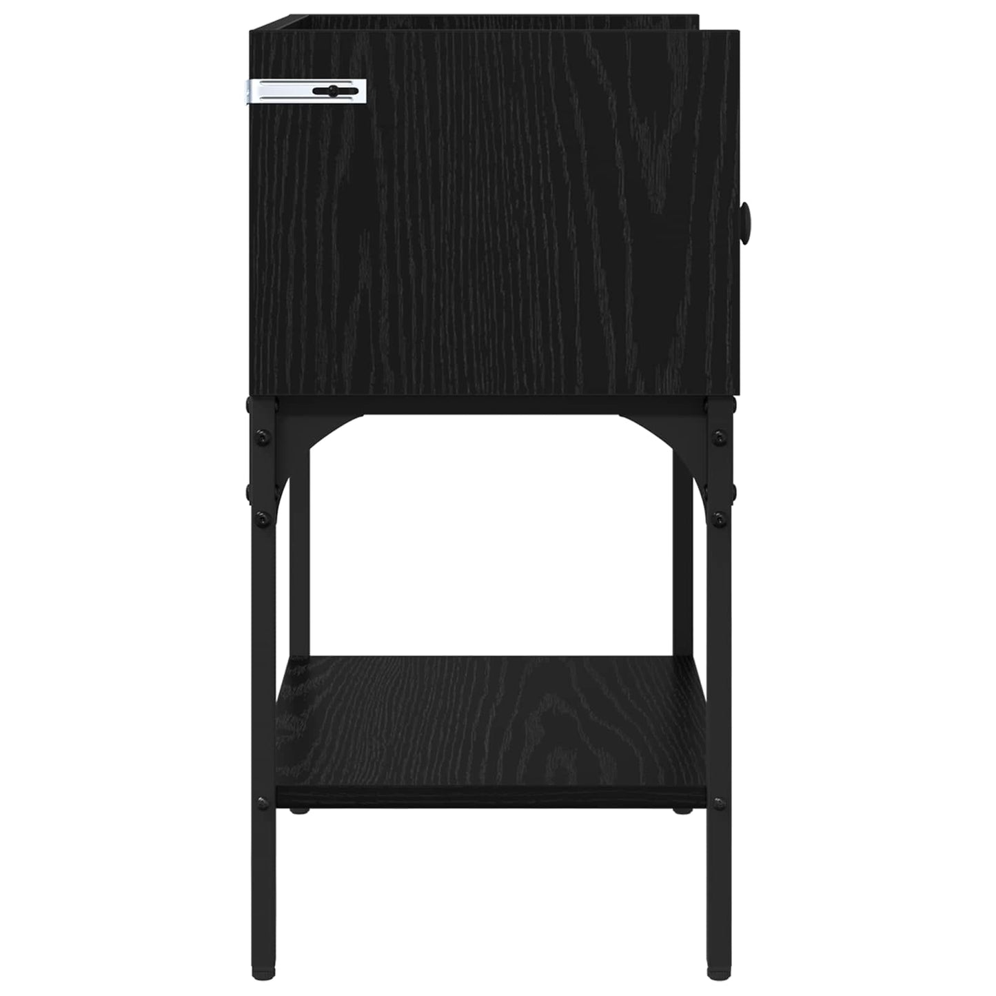 Noční Stolek 2 Ks Černý Dub 40 X 29 X 60 Cm Kompozitní Dřevo