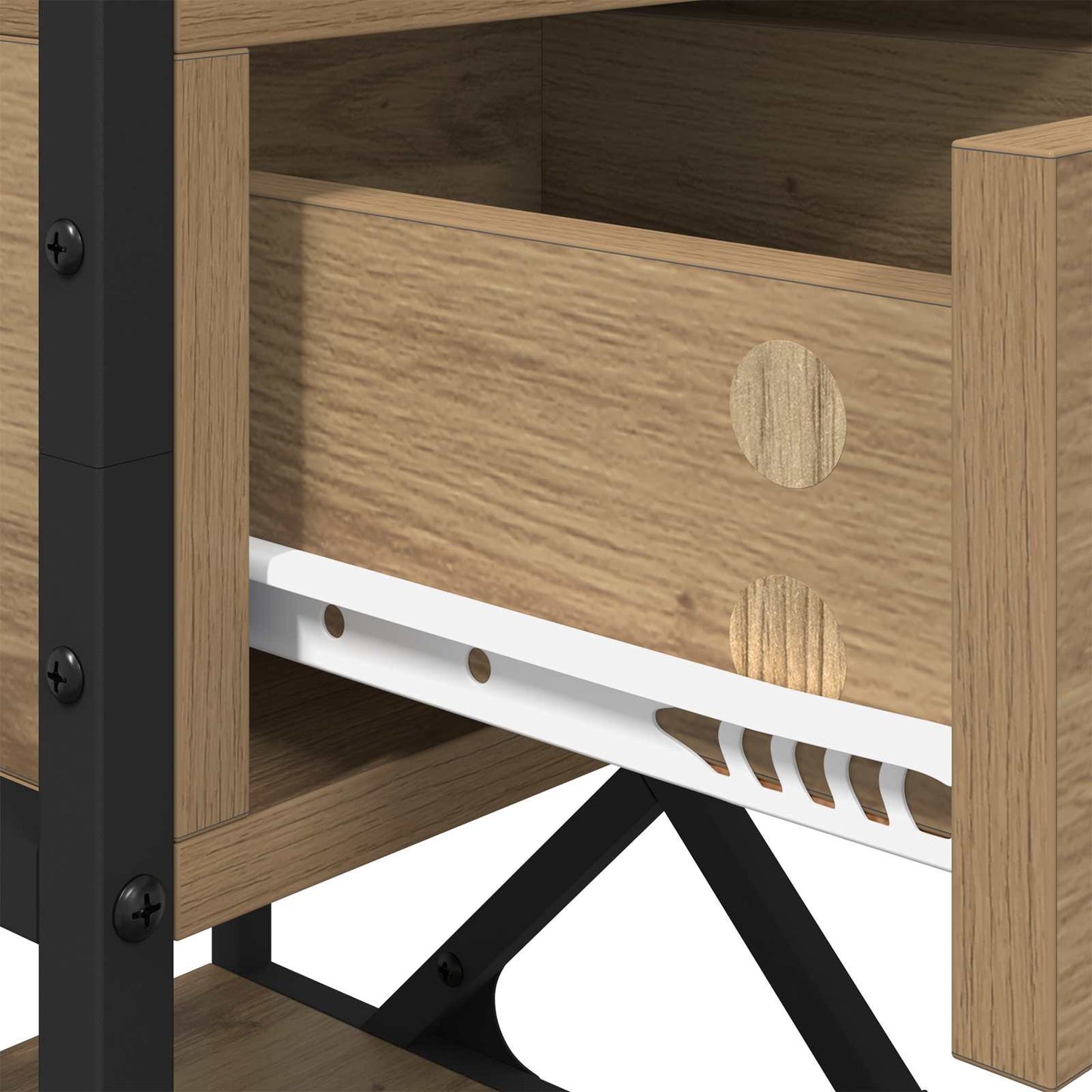 Noční Skříňka Artisanový Dub 40 X 42 X 55 Cm Kompozitní Dřevo