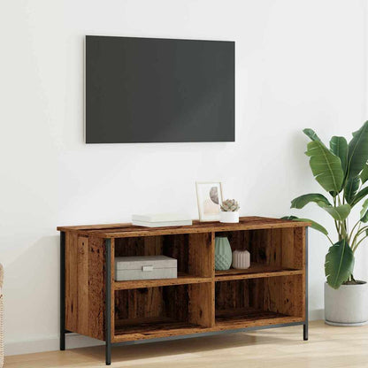 Televizní Skříň 100 X 40 X 50 Cm Staré Dřevo Kompozitní Dřevo