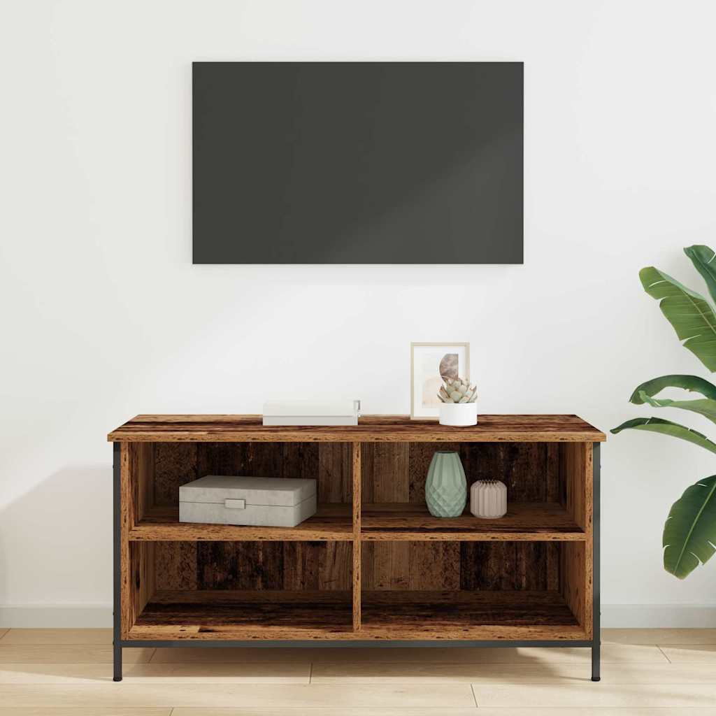 Televizní Skříň 100 X 40 X 50 Cm Staré Dřevo Kompozitní Dřevo