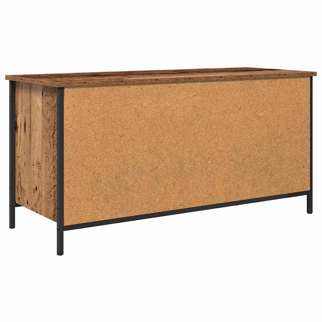 Televizní Skříň 100 X 40 X 50 Cm Staré Dřevo Kompozitní Dřevo