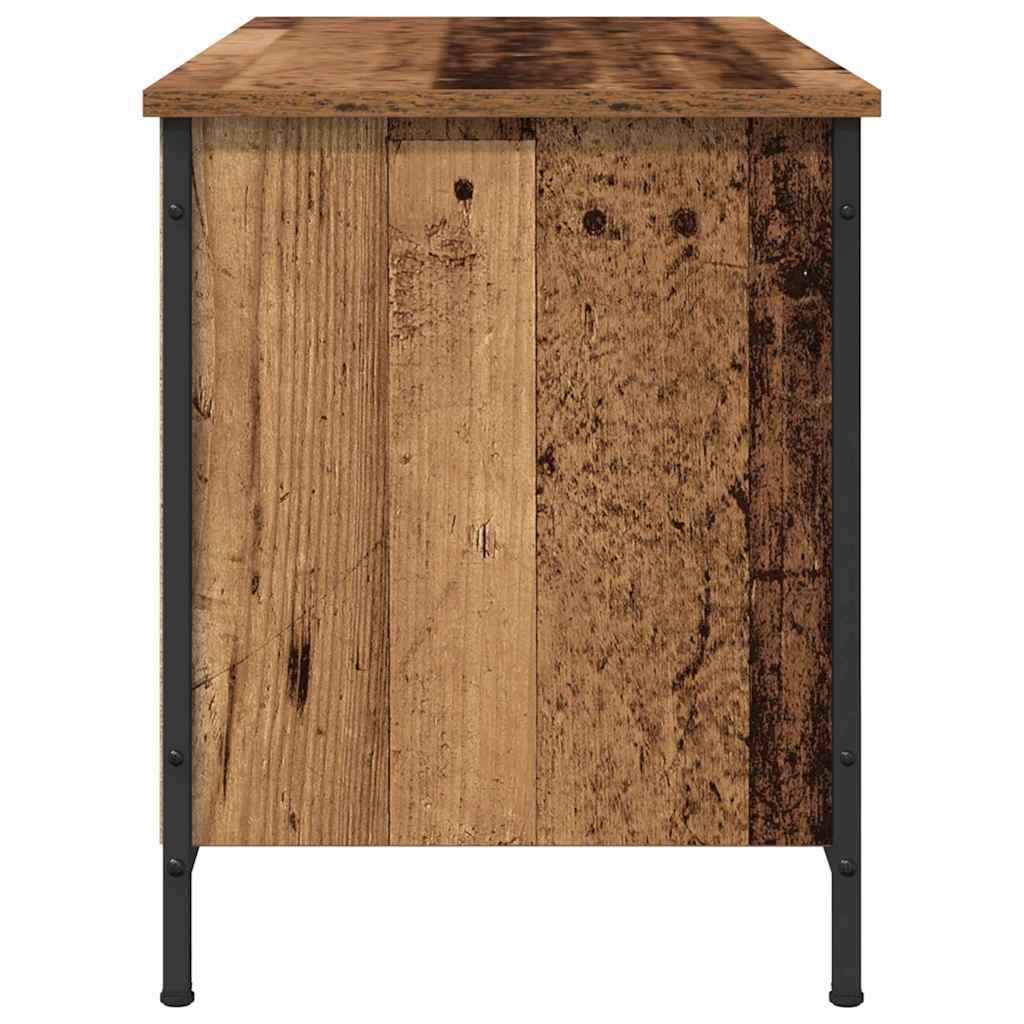 Televizní Skříň 100 X 40 X 50 Cm Staré Dřevo Kompozitní Dřevo