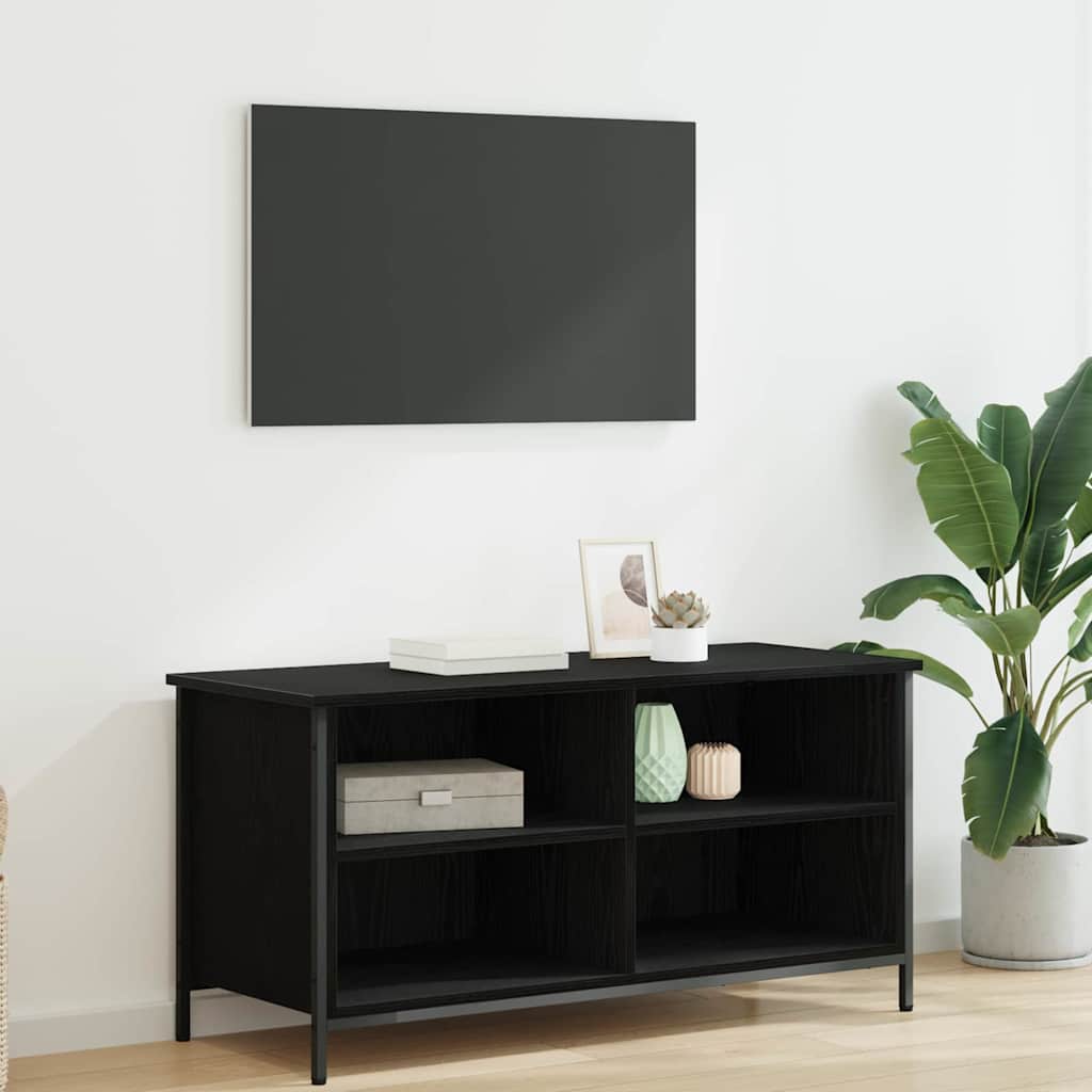 Televizní Skříň 100 X 40 X 50 Cm Černý Dub Kompozitní Dřevo