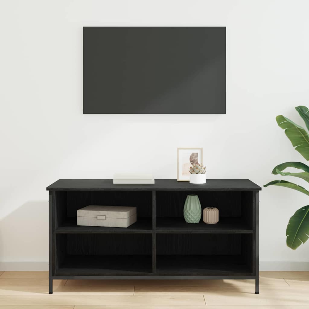 Televizní Skříň 100 X 40 X 50 Cm Černý Dub Kompozitní Dřevo