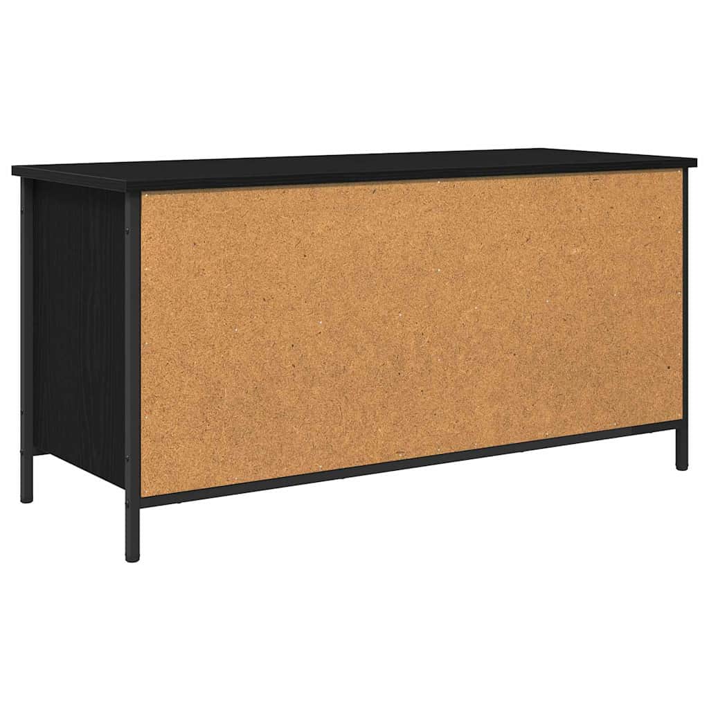 Televizní Skříň 100 X 40 X 50 Cm Černý Dub Kompozitní Dřevo