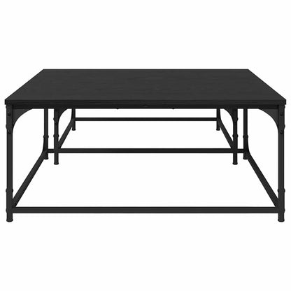 Konferenční Stolek 2 Pcs Černý Dub 80 X 80 X 35 Cm