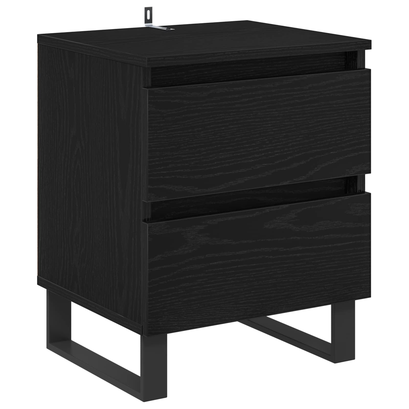 Noční Skříňka 2 Ks Černý Dub 40 X 35 X 50 Cm Kompozitní Dřevo