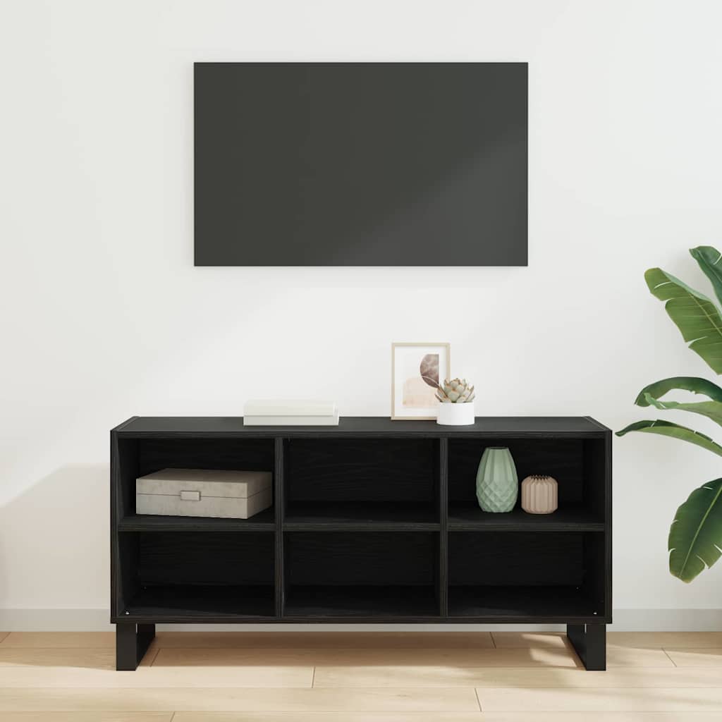 Televizní Skříň 103,5 X 30 X 50 Cm Černý Dub Kompozitní Dřevo
