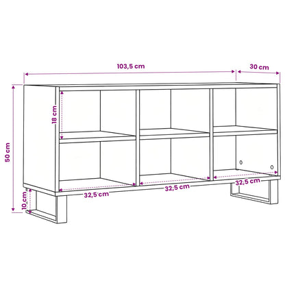 Televizní Skříň 103,5 X 30 X 50 Cm Černý Dub Kompozitní Dřevo