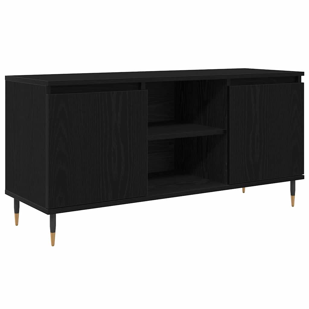 Televizní Skříň 104 X 35 X 50 Cm Černý Dub Kompozitní Dřevo
