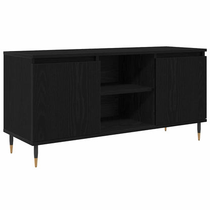 Televizní Skříň 104 X 35 X 50 Cm Černý Dub Kompozitní Dřevo