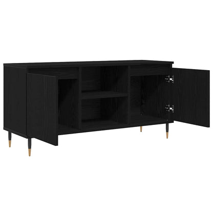 Televizní Skříň 104 X 35 X 50 Cm Černý Dub Kompozitní Dřevo