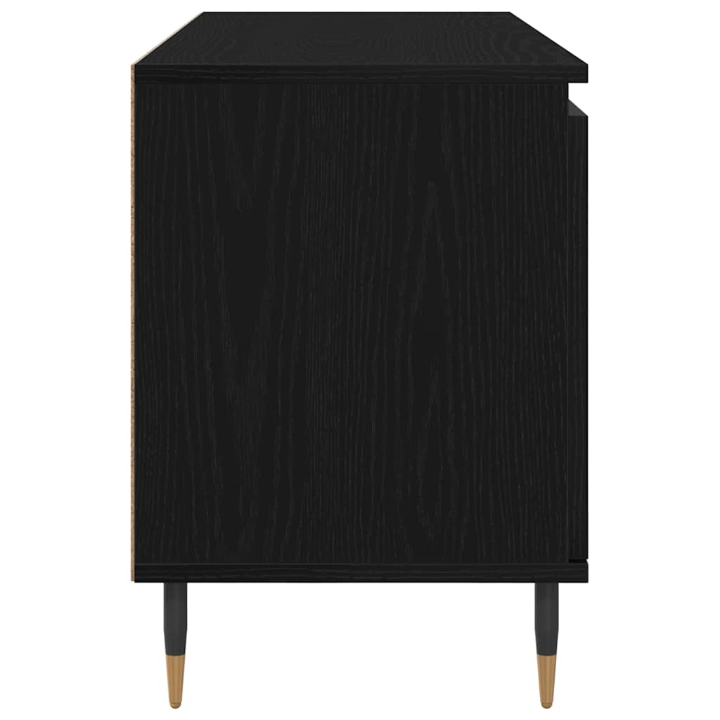 Televizní Skříň 104 X 35 X 50 Cm Černý Dub Kompozitní Dřevo