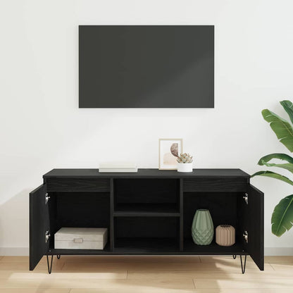 Televizní Skříň 104 X 35 X 50 Cm Černý Dub Kompozitní Dřevo