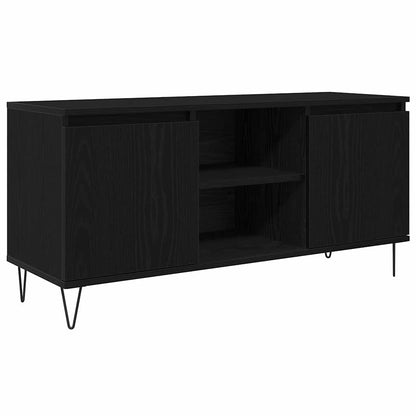 Televizní Skříň 104 X 35 X 50 Cm Černý Dub Kompozitní Dřevo