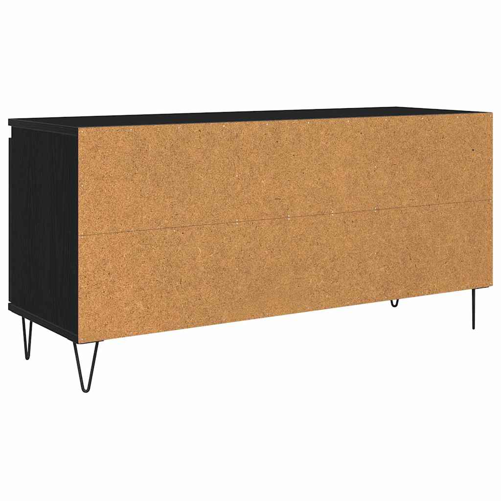 Televizní Skříň 104 X 35 X 50 Cm Černý Dub Kompozitní Dřevo