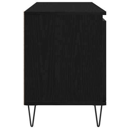 Televizní Skříň 104 X 35 X 50 Cm Černý Dub Kompozitní Dřevo