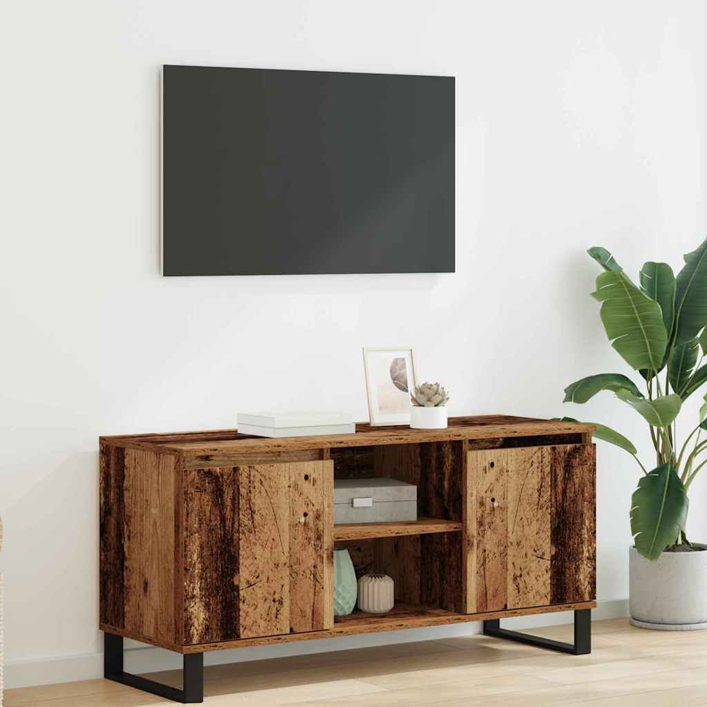 Televizní Skříň 104 X 35 X 50 Cm Staré Dřevo Kompozitní Dřevo