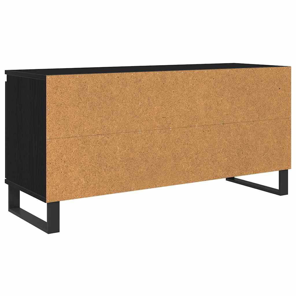 Televizní Skříň 104 X 35 X 50 Cm Černý Dub Kompozitní Dřevo