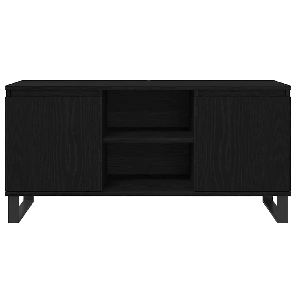 Televizní Skříň 104 X 35 X 50 Cm Černý Dub Kompozitní Dřevo