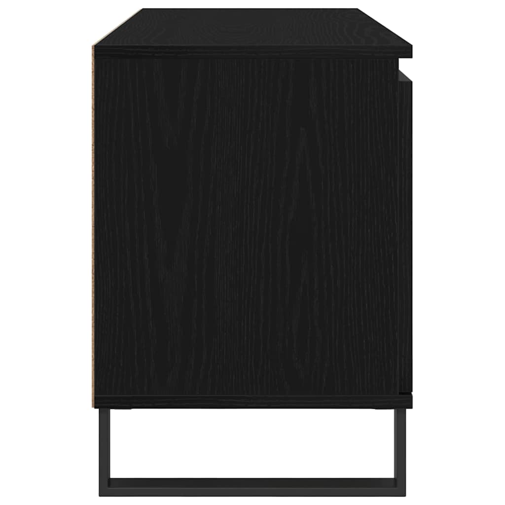 Televizní Skříň 104 X 35 X 50 Cm Černý Dub Kompozitní Dřevo