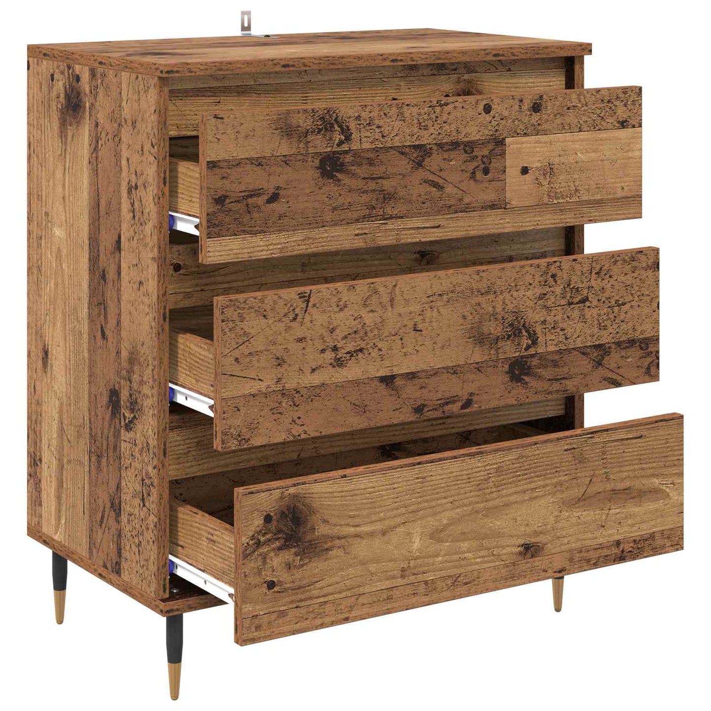 Servírovací Skříň Staré Dřevo 60 X 35 X 70 Cm Kompozitní Dřevo