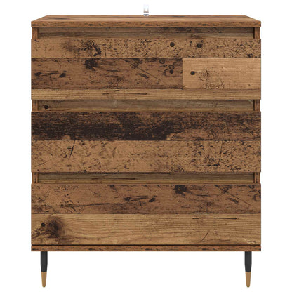 Servírovací Skříň Staré Dřevo 60 X 35 X 70 Cm Kompozitní Dřevo