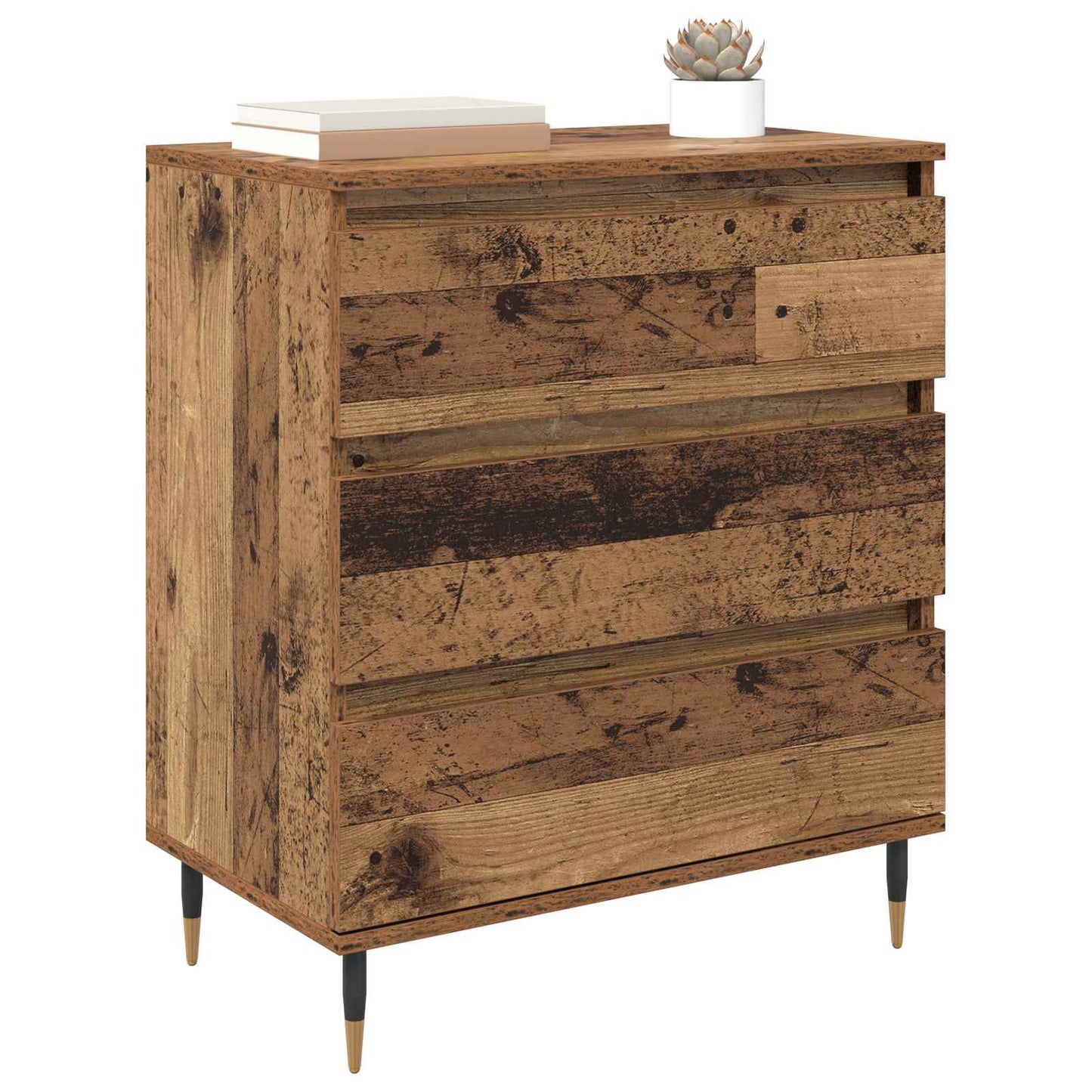 Servírovací Skříň Staré Dřevo 60 X 35 X 70 Cm Kompozitní Dřevo