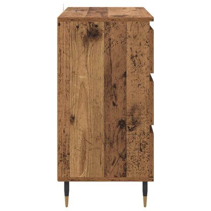 Servírovací Skříň Staré Dřevo 60 X 35 X 70 Cm Kompozitní Dřevo
