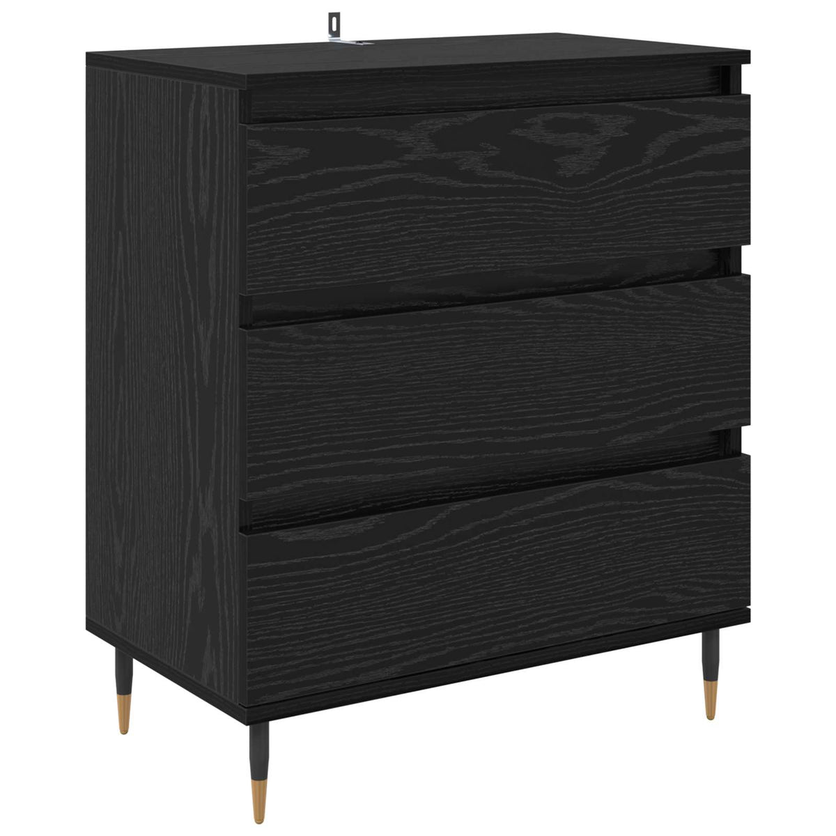 Servírovací Skříň Černý Dub 60 X 35 X 70 Cm Kompozitní Dřevo