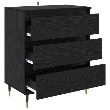 Servírovací Skříň Černý Dub 60 X 35 X 70 Cm Kompozitní Dřevo