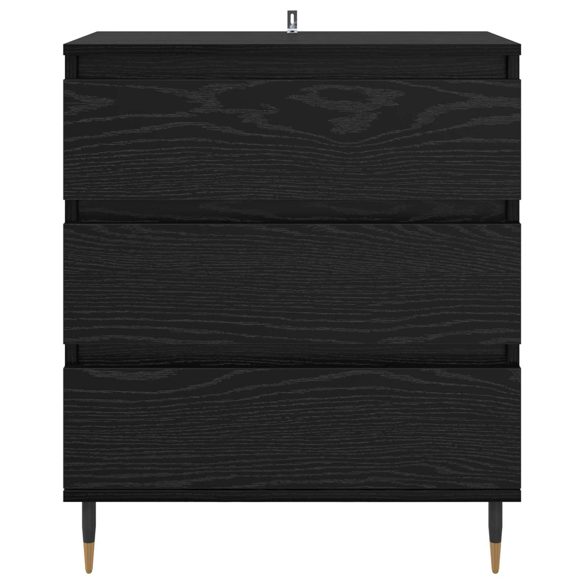 Servírovací Skříň Černý Dub 60 X 35 X 70 Cm Kompozitní Dřevo