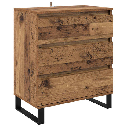 Servírovací Skříň Staré Dřevo 60 X 35 X 70 Cm Kompozitní Dřevo