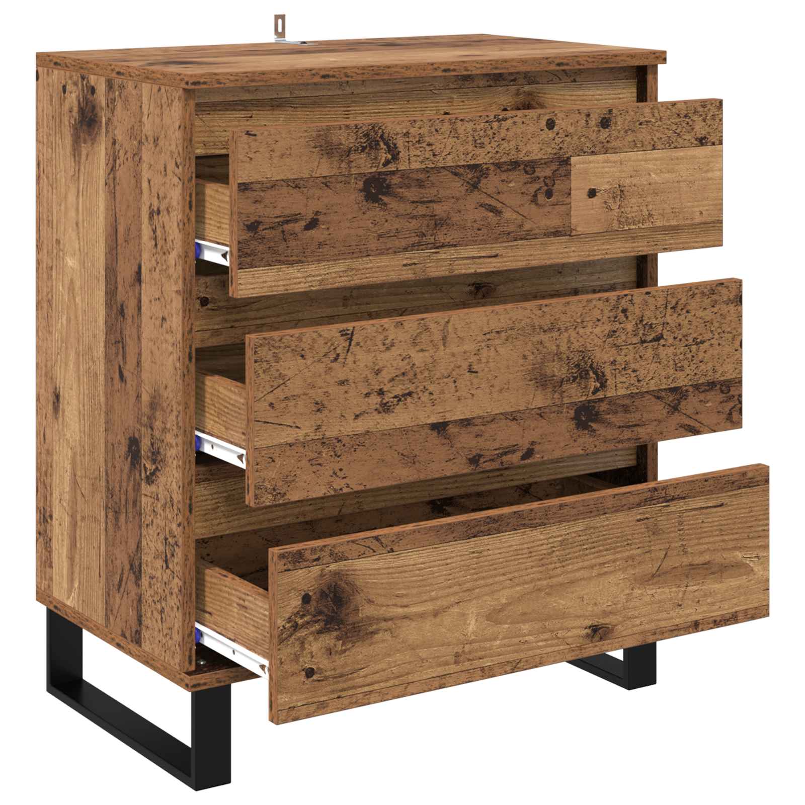 Servírovací Skříň Staré Dřevo 60 X 35 X 70 Cm Kompozitní Dřevo