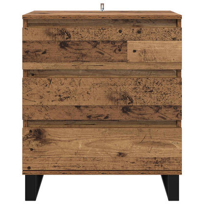 Servírovací Skříň Staré Dřevo 60 X 35 X 70 Cm Kompozitní Dřevo