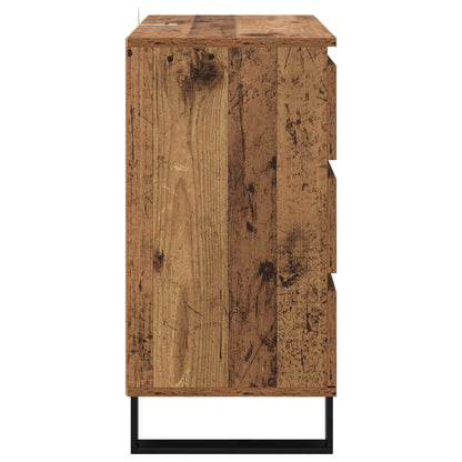 Servírovací Skříň Staré Dřevo 60 X 35 X 70 Cm Kompozitní Dřevo