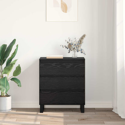 Servírovací Skříň Černý Dub 60 X 35 X 70 Cm Kompozitní Dřevo