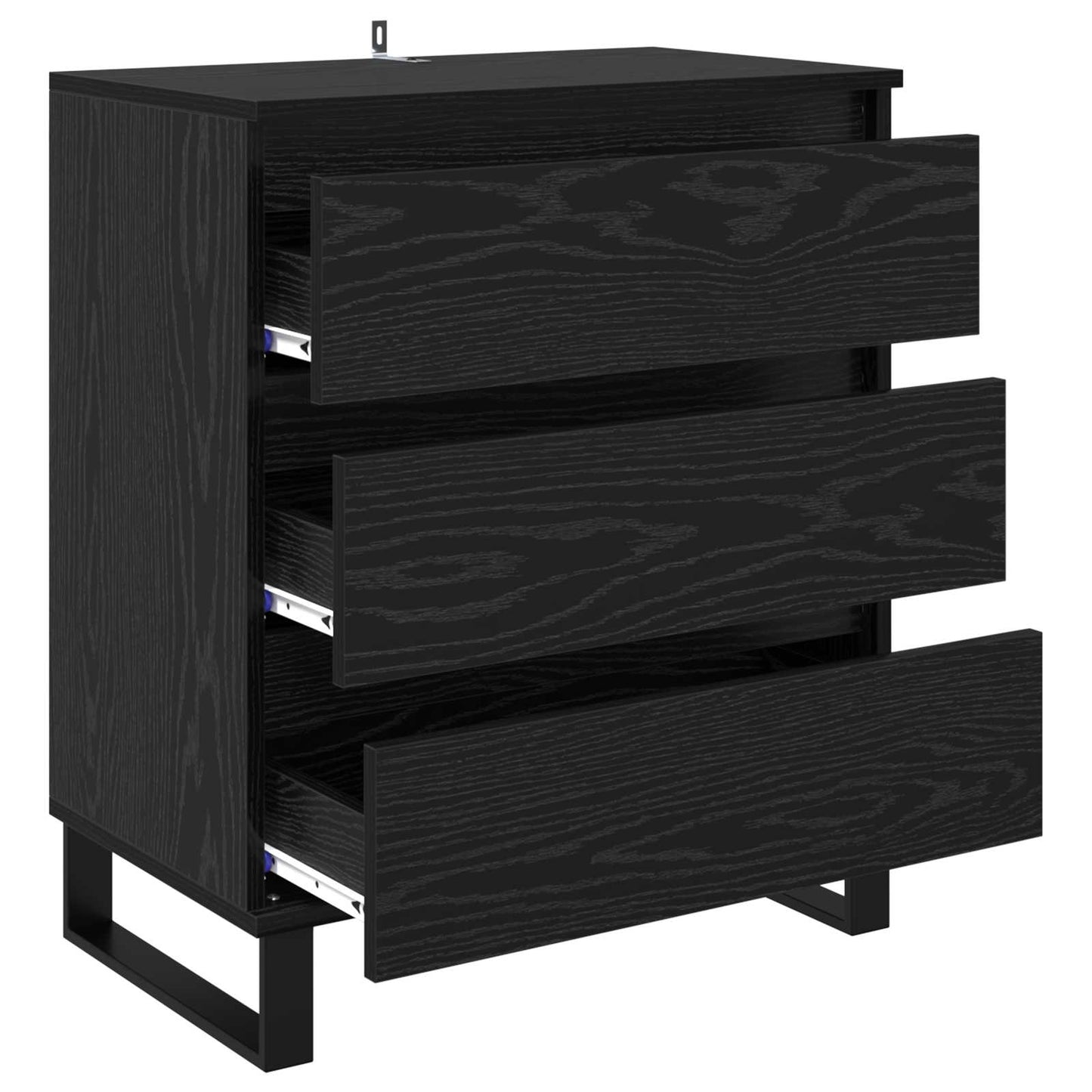 Servírovací Skříň Černý Dub 60 X 35 X 70 Cm Kompozitní Dřevo