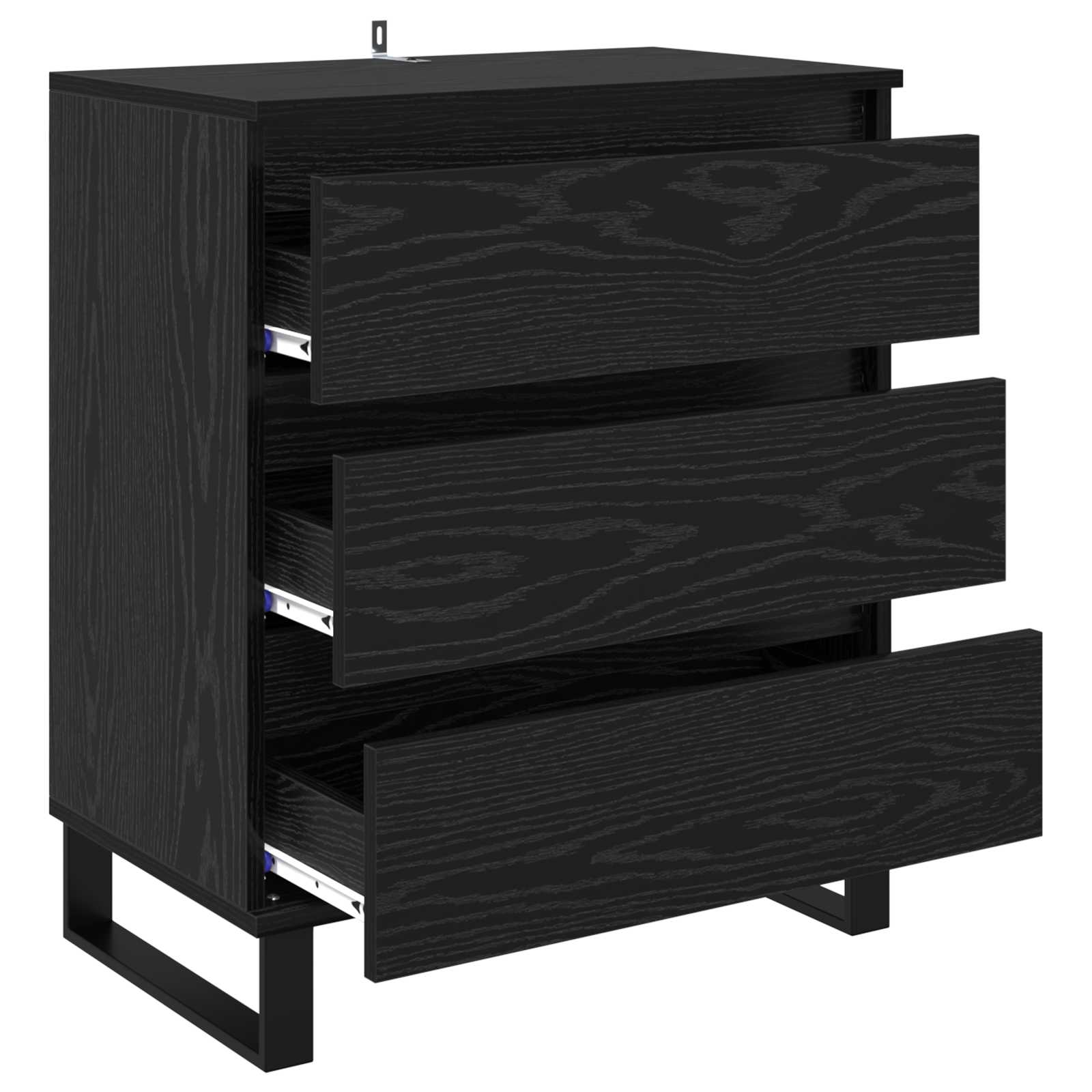 Servírovací Skříň Černý Dub 60 X 35 X 70 Cm Kompozitní Dřevo