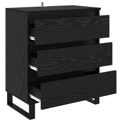 Servírovací Skříň Černý Dub 60 X 35 X 70 Cm Kompozitní Dřevo
