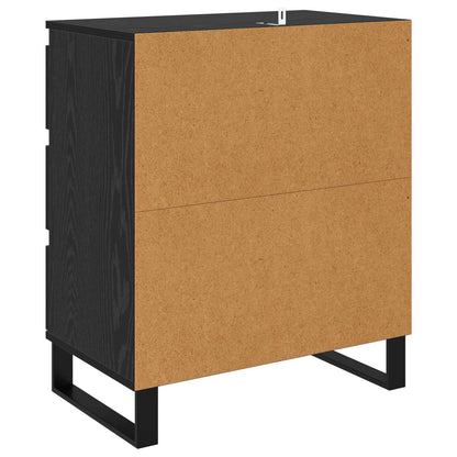 Servírovací Skříň Černý Dub 60 X 35 X 70 Cm Kompozitní Dřevo
