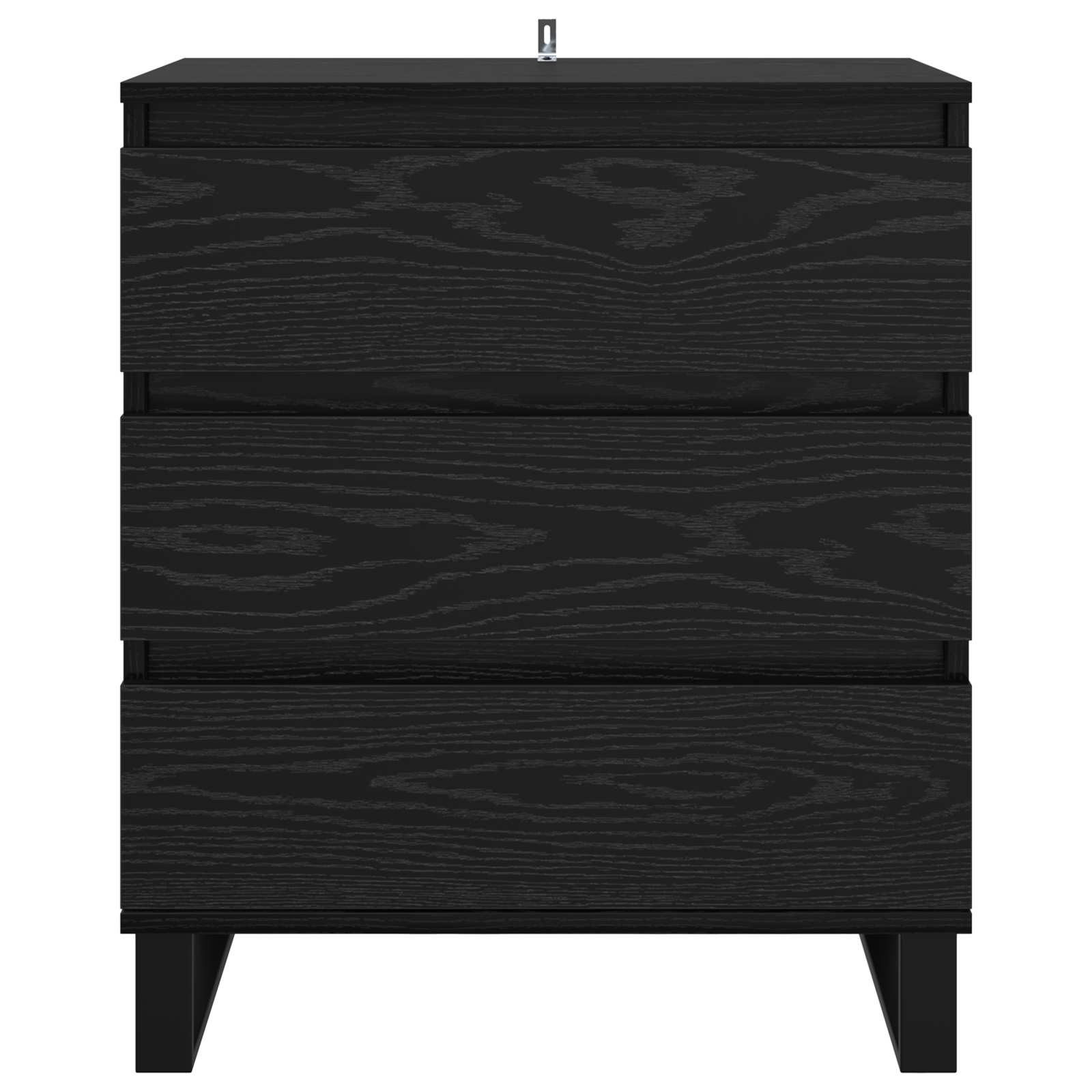 Servírovací Skříň Černý Dub 60 X 35 X 70 Cm Kompozitní Dřevo