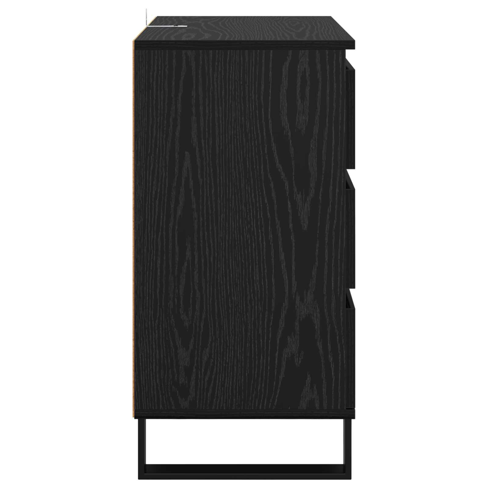 Servírovací Skříň Černý Dub 60 X 35 X 70 Cm Kompozitní Dřevo