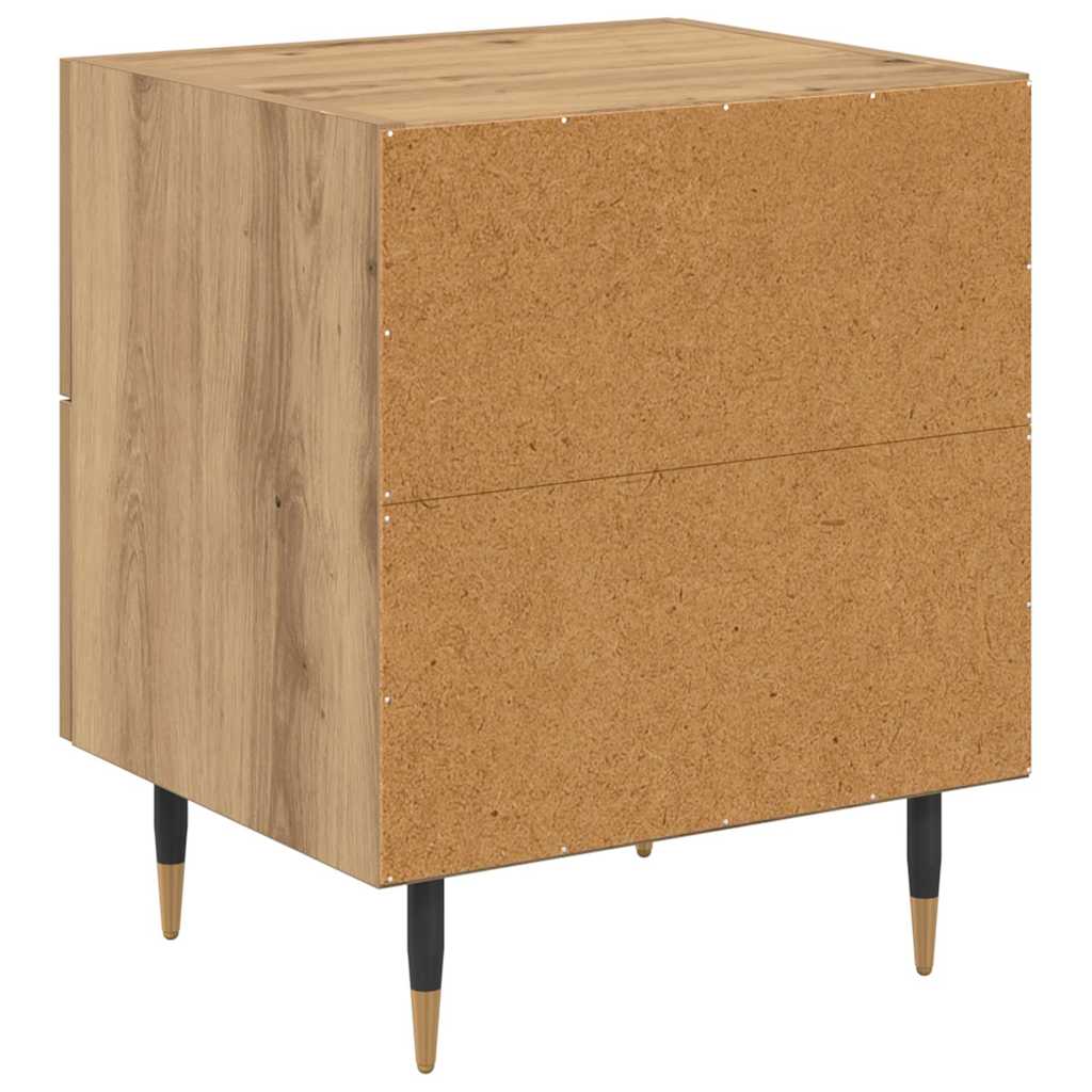 Noční Skříňka Artisanový Dub 40 X 35 X 47,5 Cm Kompozitní Dřevo