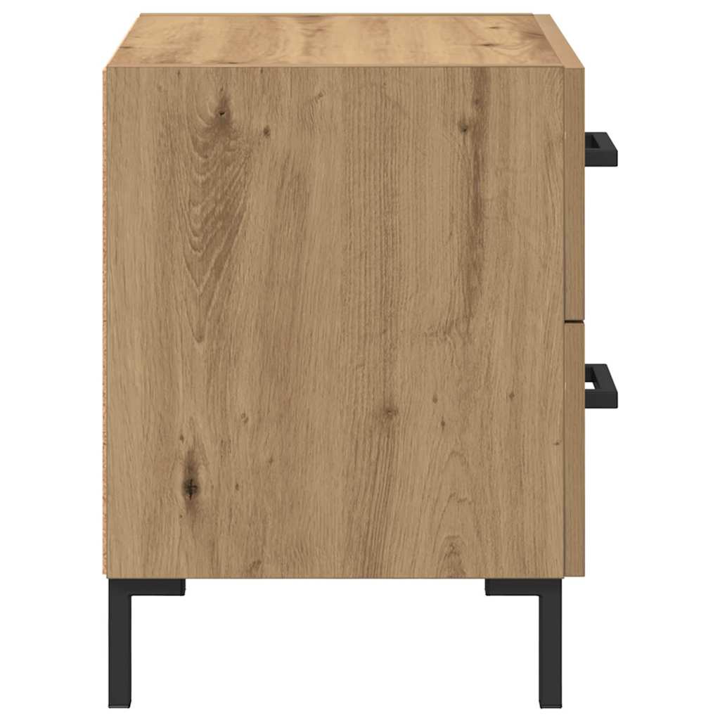 Noční Skříňka 2 Ks Artisanový Dub 40 X 35 X 47,5 Cm