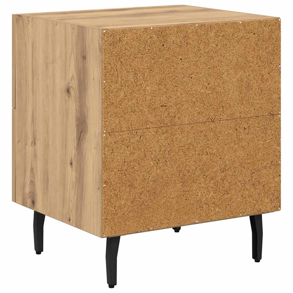 Noční Skříňka 2 Ks Artisanový Dub 40 X 35 X 47,5 Cm